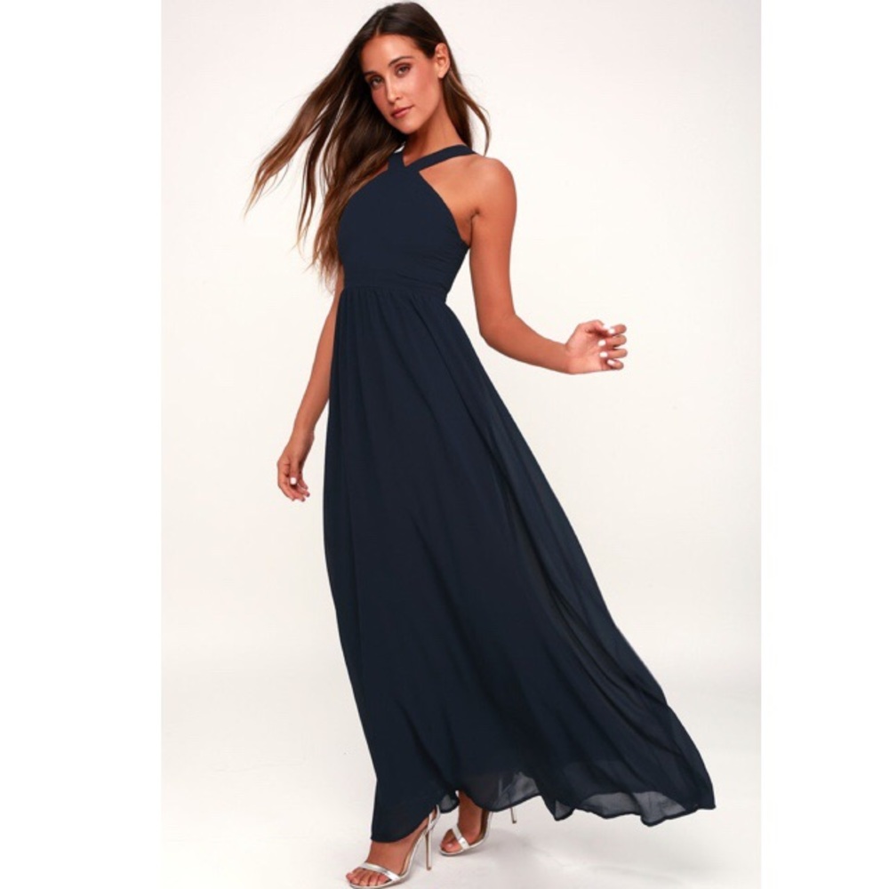 Lulus Navy Maxi Dress